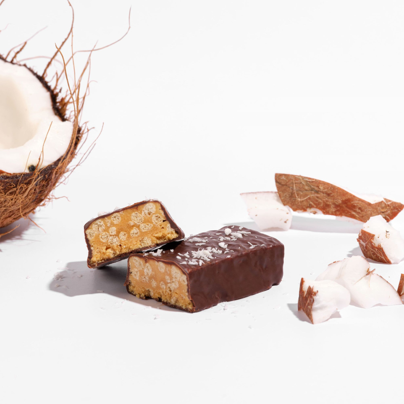 Barre noix de coco protéinée croustillante Barre noix de coco protéinée croustillante