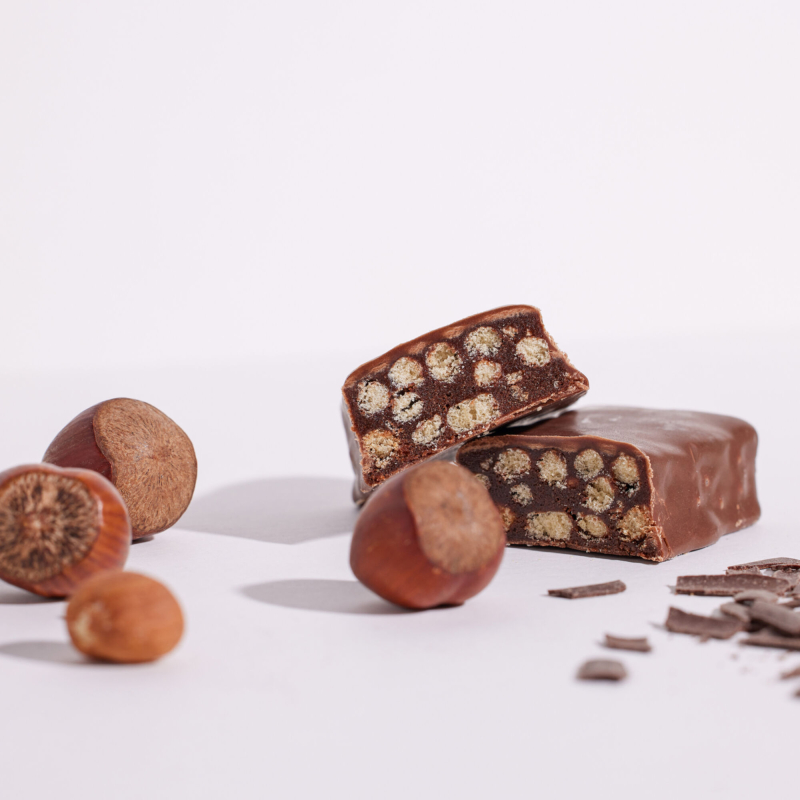 Barre chocolat noisette faible en sucres Barre chocolat noisette faible en sucres