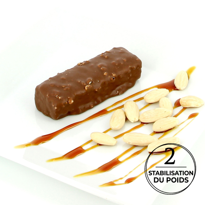 Barre double chocolat caramel protéinée Barre double chocolat caramel protéinée