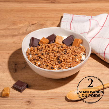 Muesli protéiné chocolat caramel