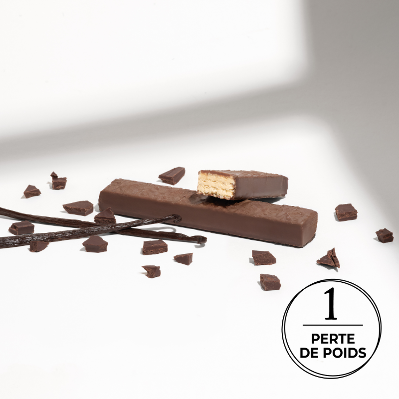Barre gaufrette vanille et chocolat