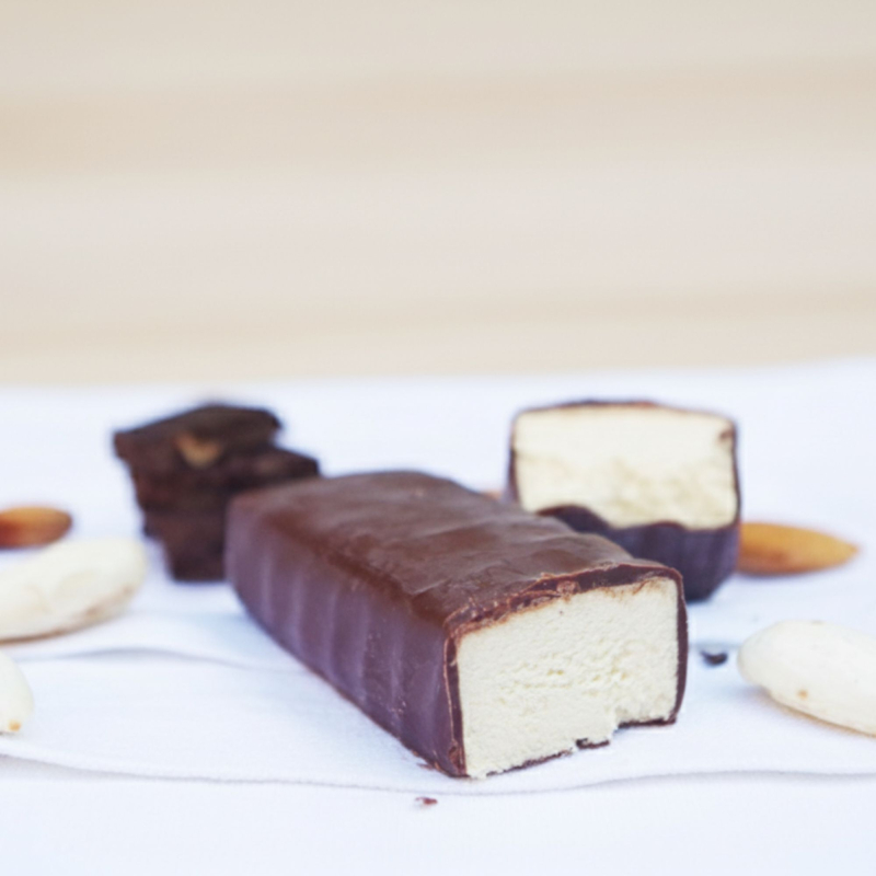 Barre amande calisson et chocolat