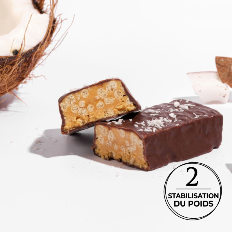 Barre noix de coco protéinée croustillante 