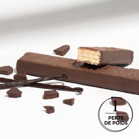 Barre gaufrette vanille et chocolat