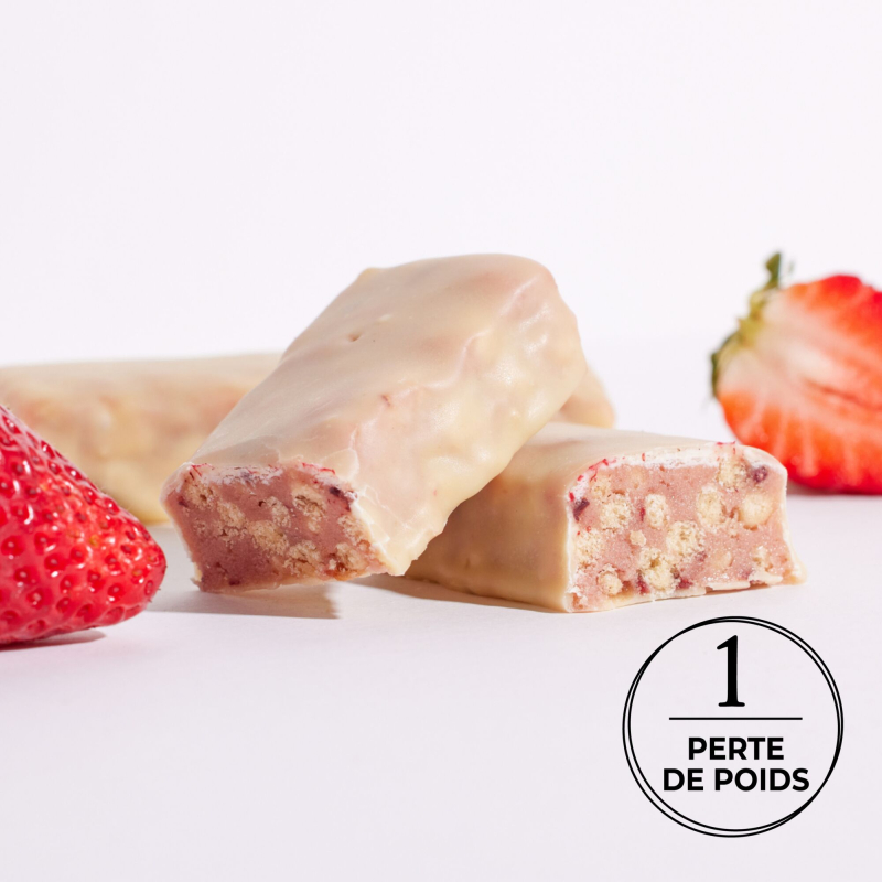 Barre fraise faible en sucres