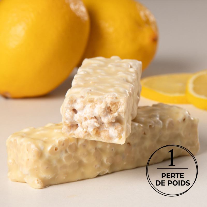 Barre fluffy croustillante citron meringué