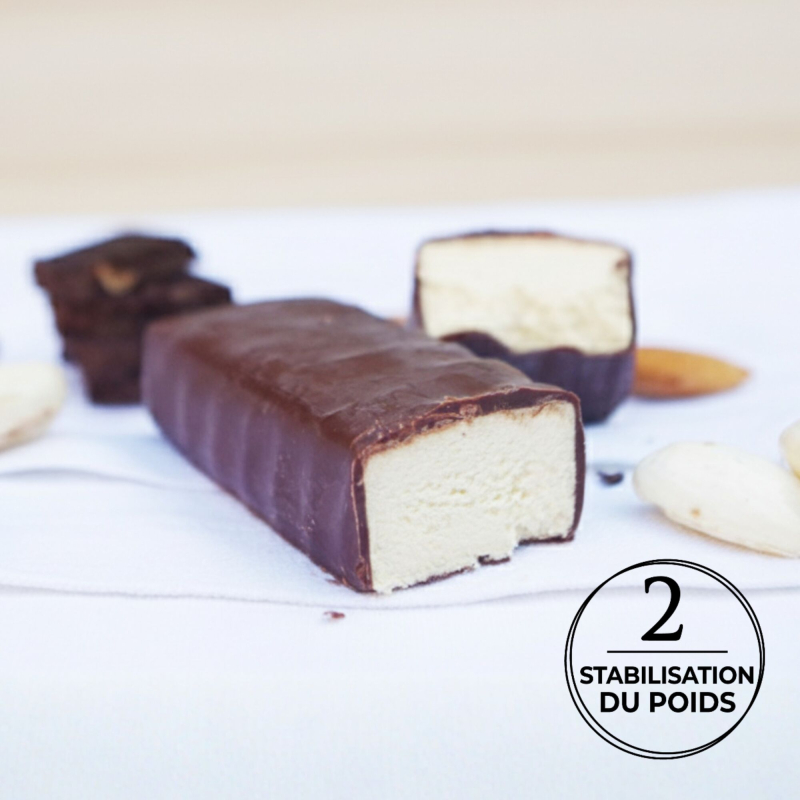 Barre amande calisson et chocolat